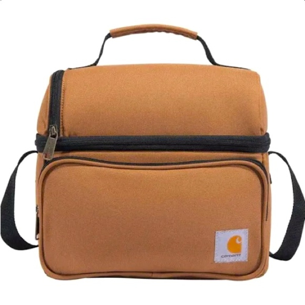 Carhartt Brown Waistpack Insulated 12 Can Two Compartment Lunch Cooler